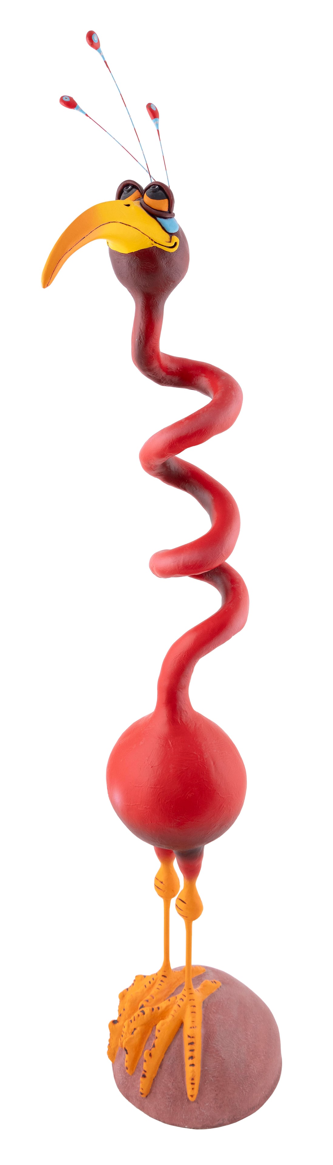 TODD WARNER (America, 1945-2022), "Screwed Up"., Mixed media, height 42".: TODD WARNERAmerica, 1945-2022"Screwed Up". From the Feathered Friends series. Signed, dated and numbered on base "Todd J. Warner 2001-2006 116/150".Mixed media, height 42". Approximately 14.5 pounds.