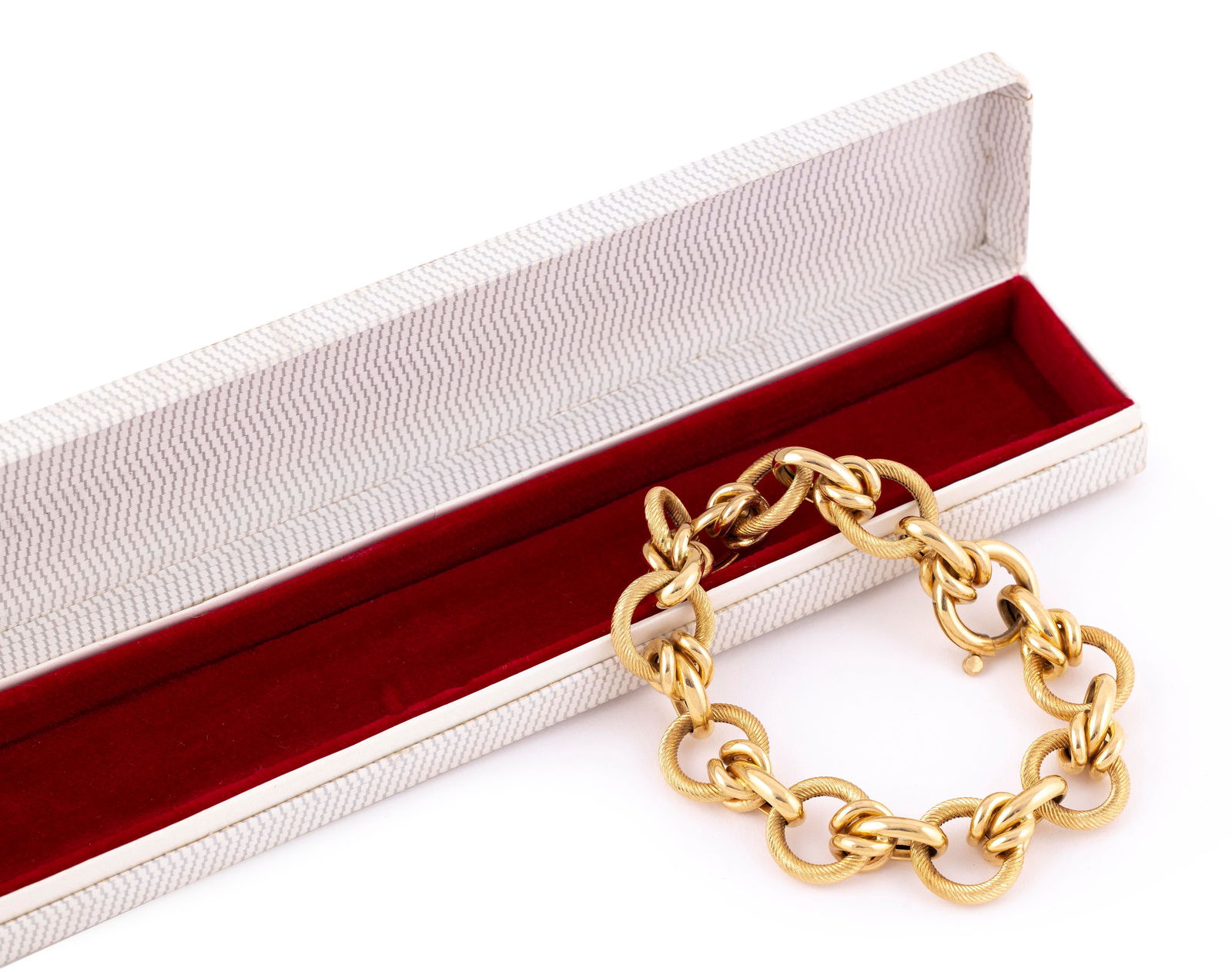 18KT YELLOW GOLD FANCY LINK BRACELET Approx. 16.33 total dwt. (1 of 1)