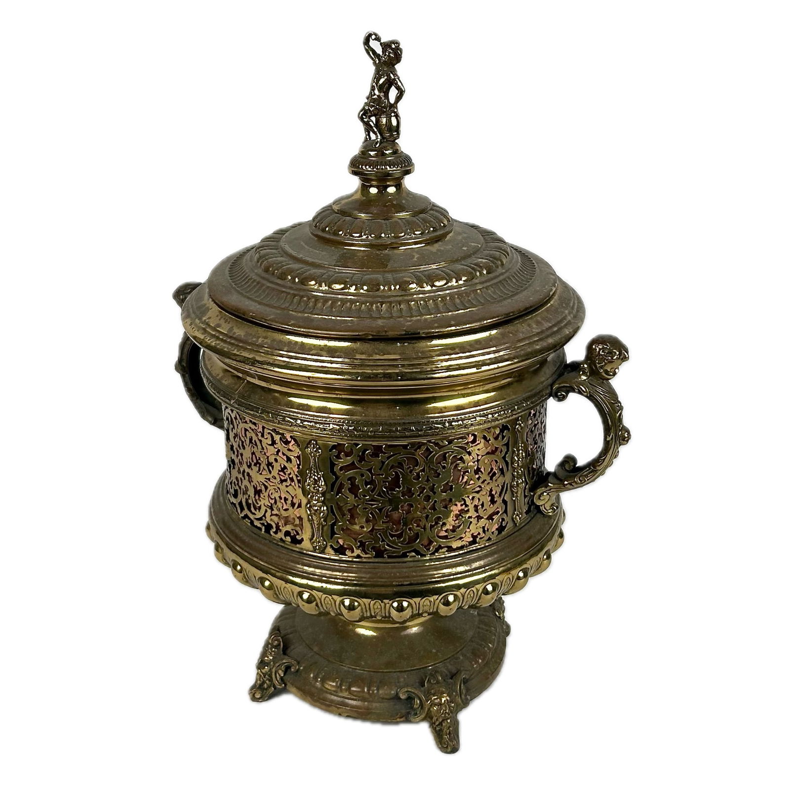 CONTINENTAL BRASS COAL HOD Late 19th Century Height 21.5". (1 of 5)