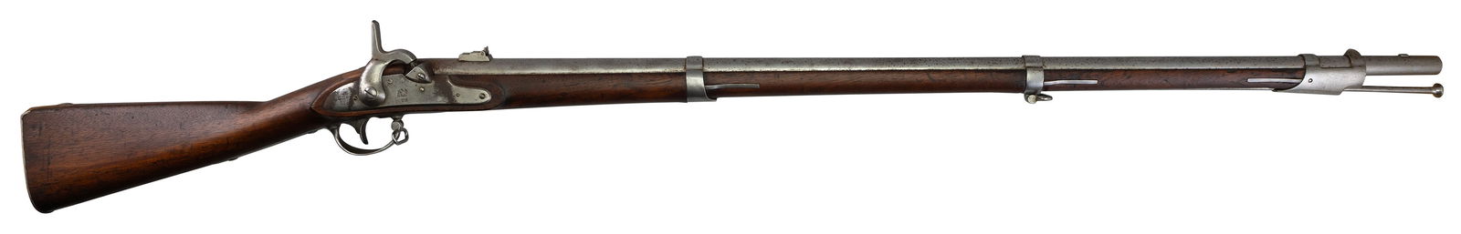 U.S. SPRINGFIELD MUSKET 19th Century Length of barrel 42". Total length 58". (1 of 2)