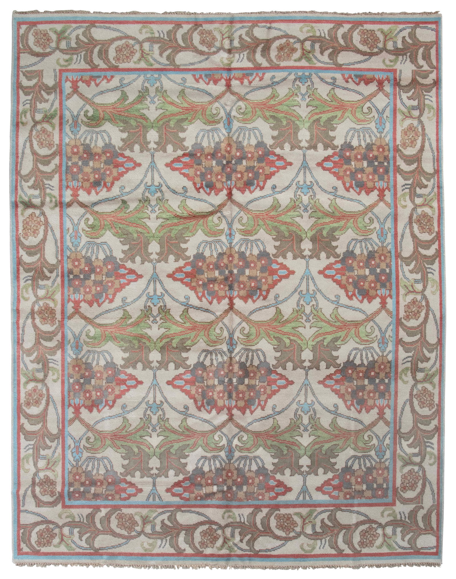 WILLIAM MORRIS ARTS AND CRAFTS DESIGN RUG: 9'2" X 11'9" 21st Century (1 of 1)