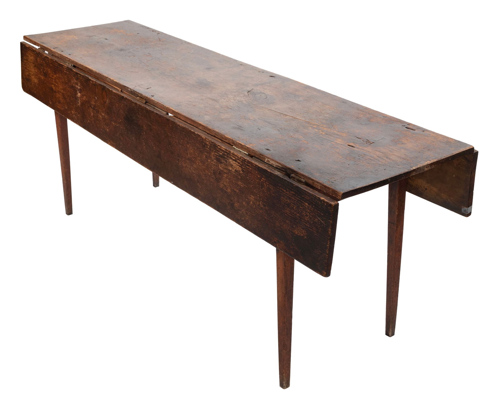 COUNTRY DROP-LEAF HARVEST TABLE First Quarter of the 19th Century Height 28". Length 72". Width (1 of 1)