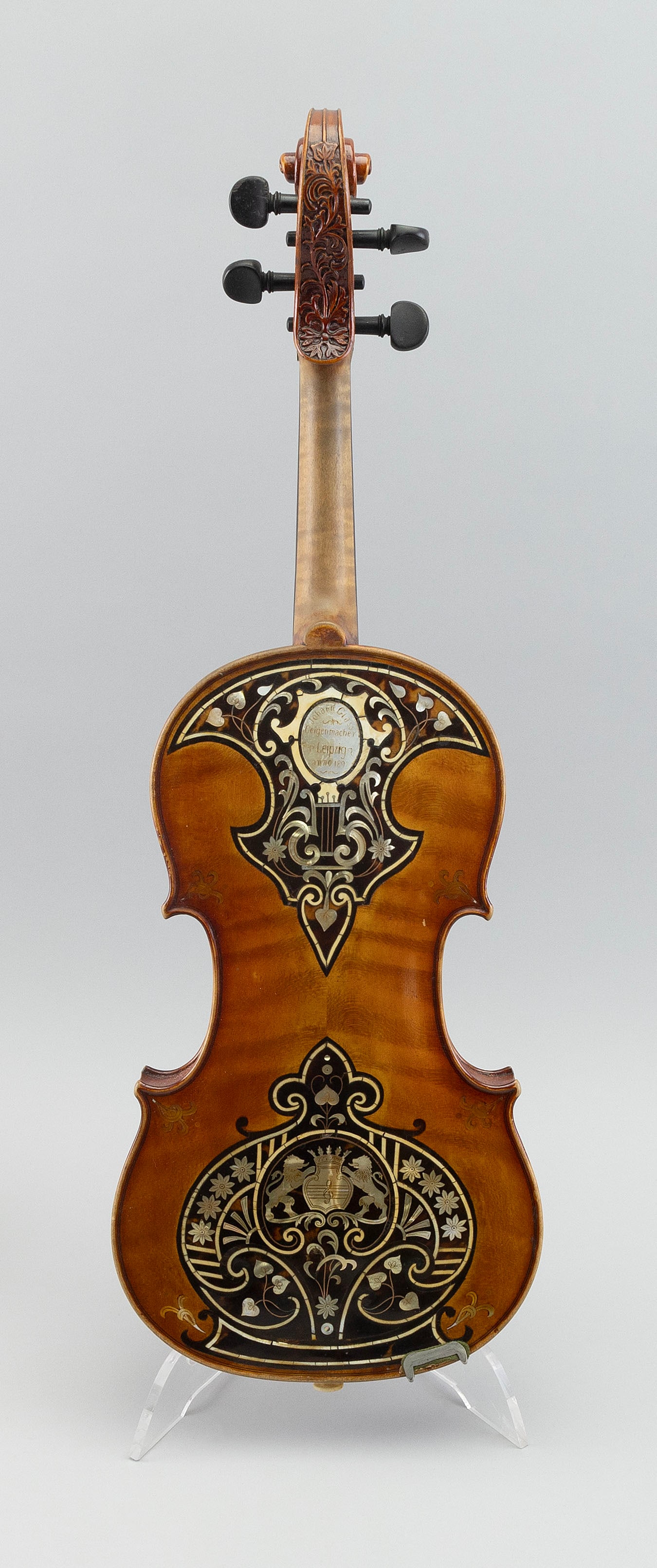 JOHANN GLASS CASED VIOLIN Leipzig, Germany, Late 19th Century Length 23". (1 of 6)