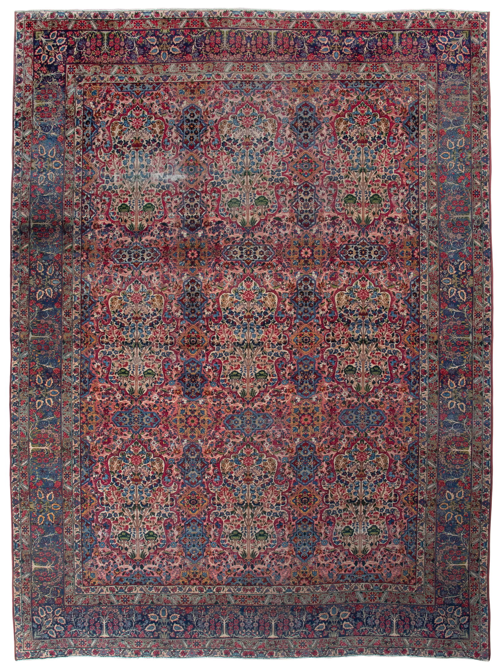 LAVER KIRMAN RUG: 11'0" X 14'10" Circa 1930-40 (1 of 1)