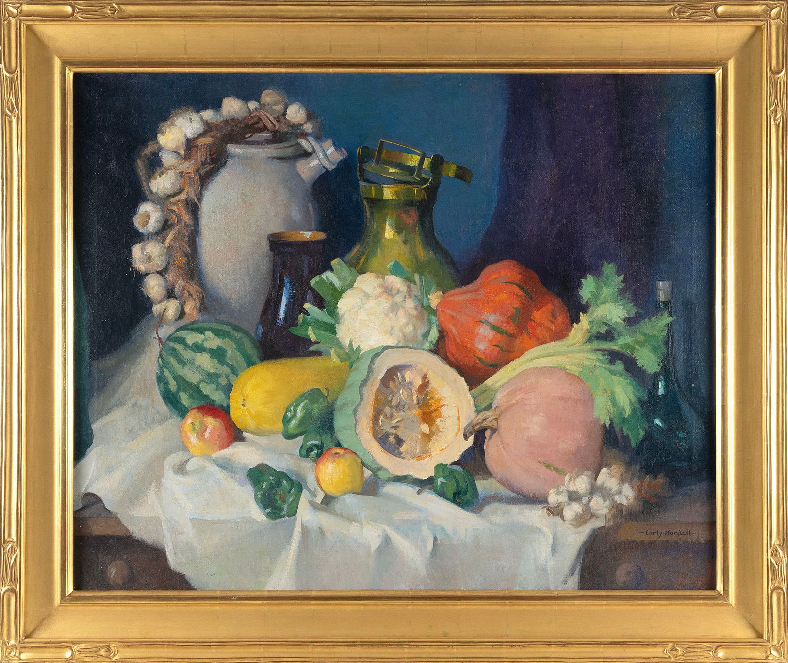 CARL JOHN DAVID NORDELL (Massachusetts/California/Denmark, 1885-1957), "October Still Life"., Oil on (1 of 2)