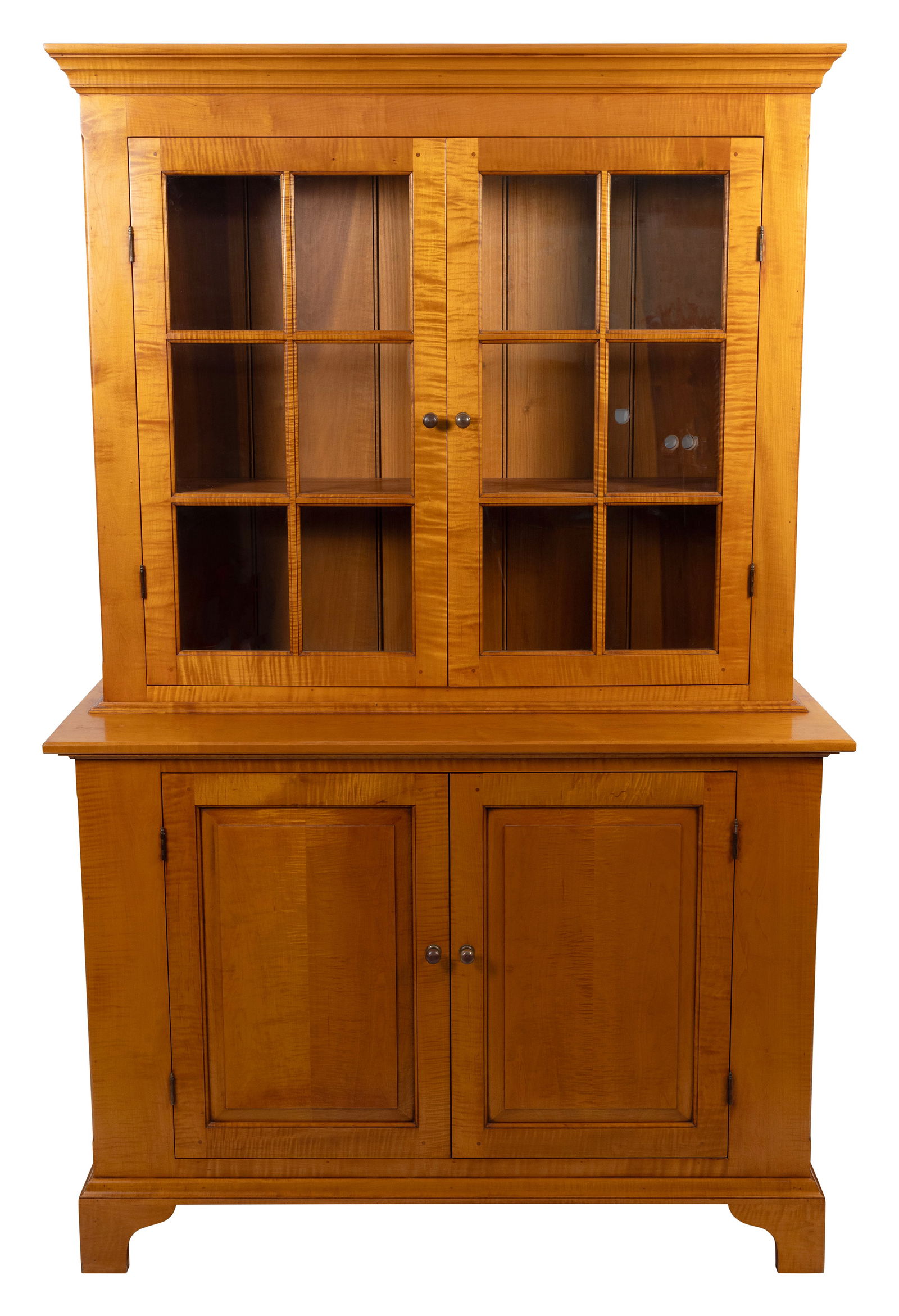 ELDRED WHEELER TWO-PART CUPBOARD Massachusetts, 20th Century Height 81". Width 52". Depth 18.5". (1 of 4)