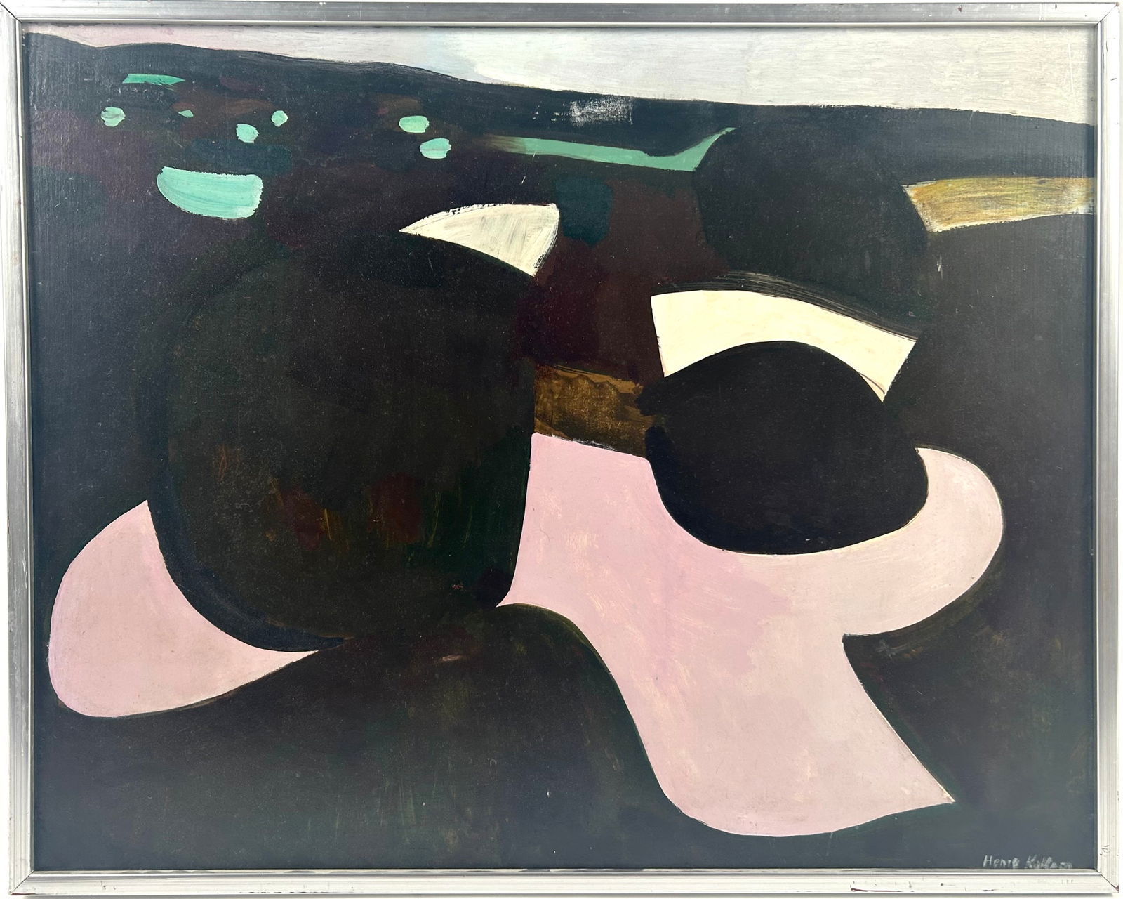 HENRY KALLEM (New York/Massachusetts/Maine, 1912-1985), Untitled abstract., Oil on masonite, 24" x (1 of 2)