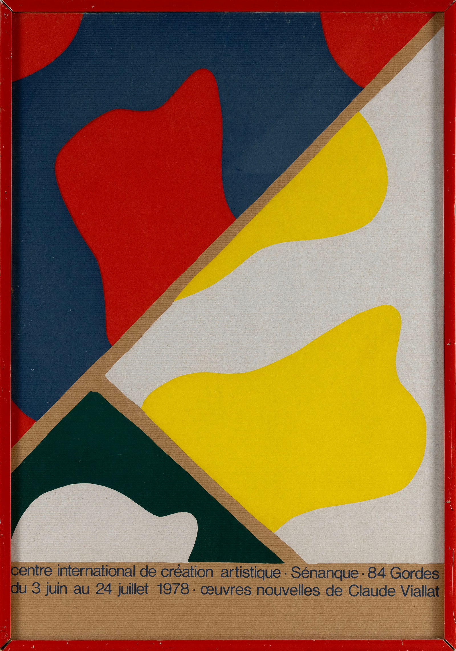 CLAUDE VIALLAT (France, 1936-), Exhibition poster for Claude Viallat, Sénanque Abbey, Gordes,: CLAUDE VIALLATFrance, 1936-Exhibition poster for Claude Viallat, Sénanque Abbey, Gordes, 1978. "Centre international de creation artistique [...] oeuvres nouvelles de Claude Viallat" in lower mar