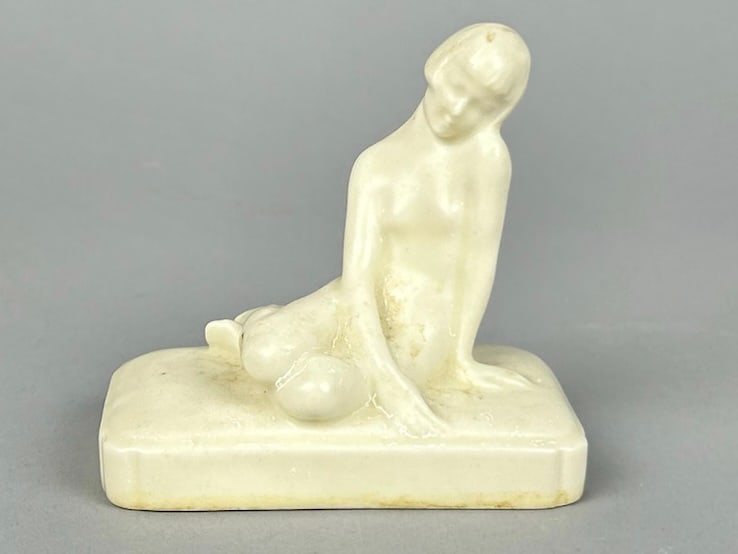ROOKWOOD POTTERY FIGURE OF A NUDE WOMAN Ohio, Dated 1935 Height 4".: ROOKWOOD POTTERY FIGURE OF A NUDE WOMANOhio, Dated 1935Impressed mark for Louise Abel.Height 4".