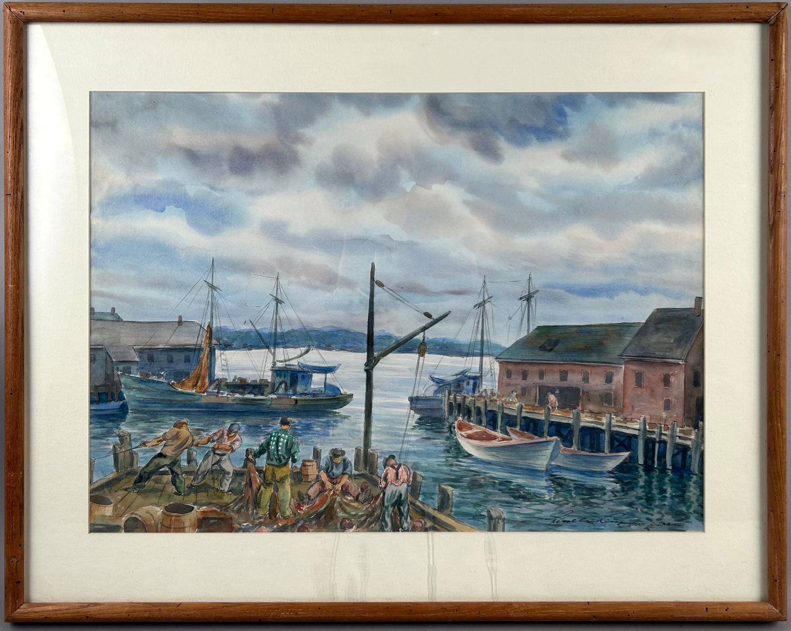 LIONEL S. REISS (New York, 1894-1988), "Storm Clearing"., Watercolor, 16.25" x 23" sight. Framed 23" (1 of 2)