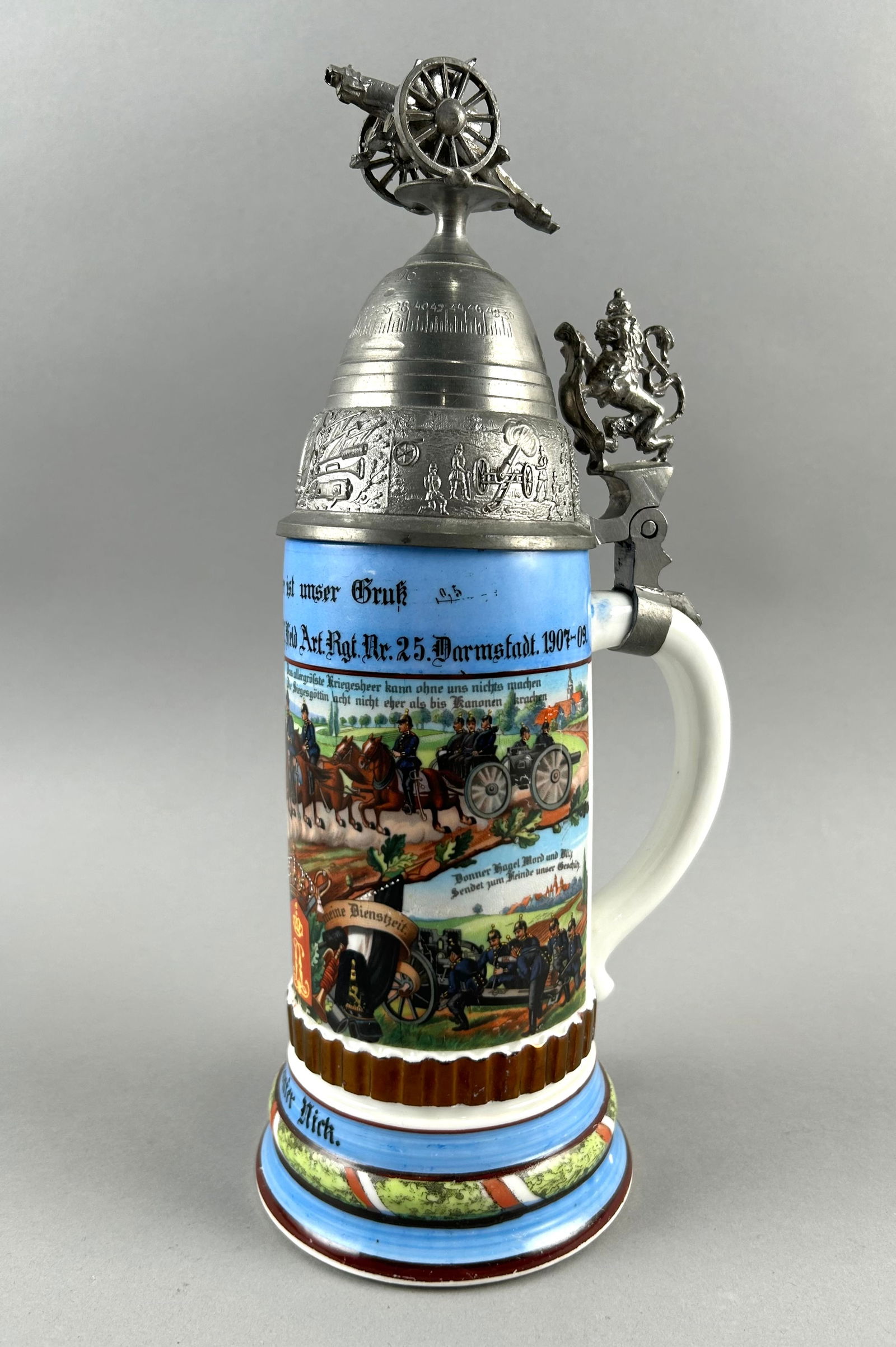 GERMAN REGIMENTAL STEIN Early 20th Century Height 11.75". (1 of 5)