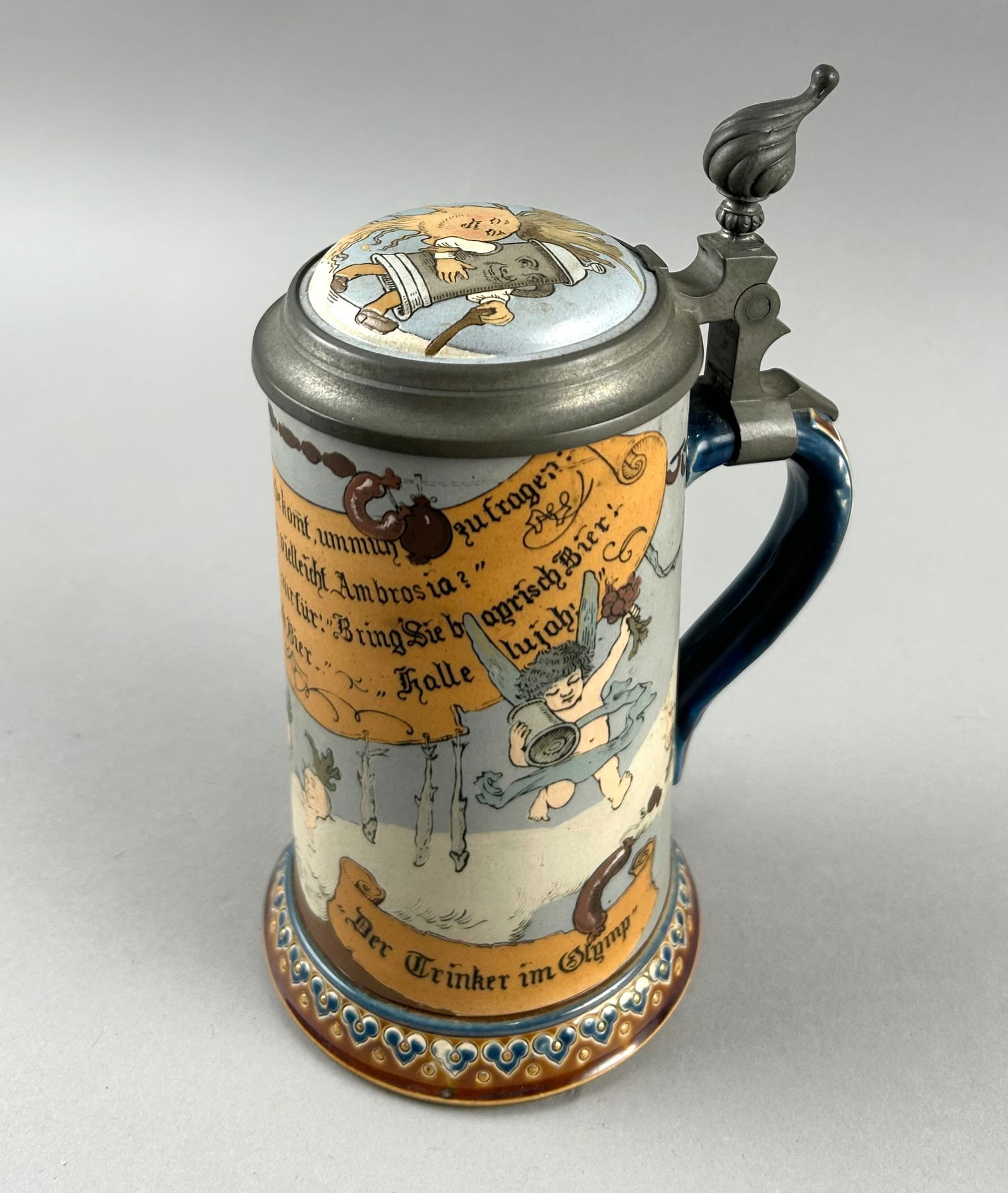 METTLACH .5L STEIN #2089 Early 20th Century Height 7.5". (1 of 7)