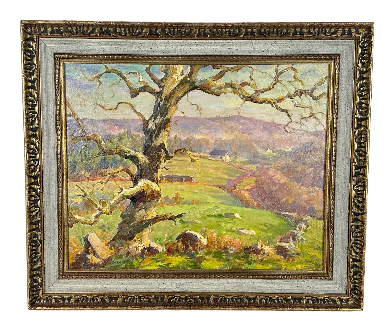 ALEXANDER POPLASKI (Connecticut/Ukraine/Russian Federation, 1906-1988), Gnarled tree in a rolling (1 of 1)