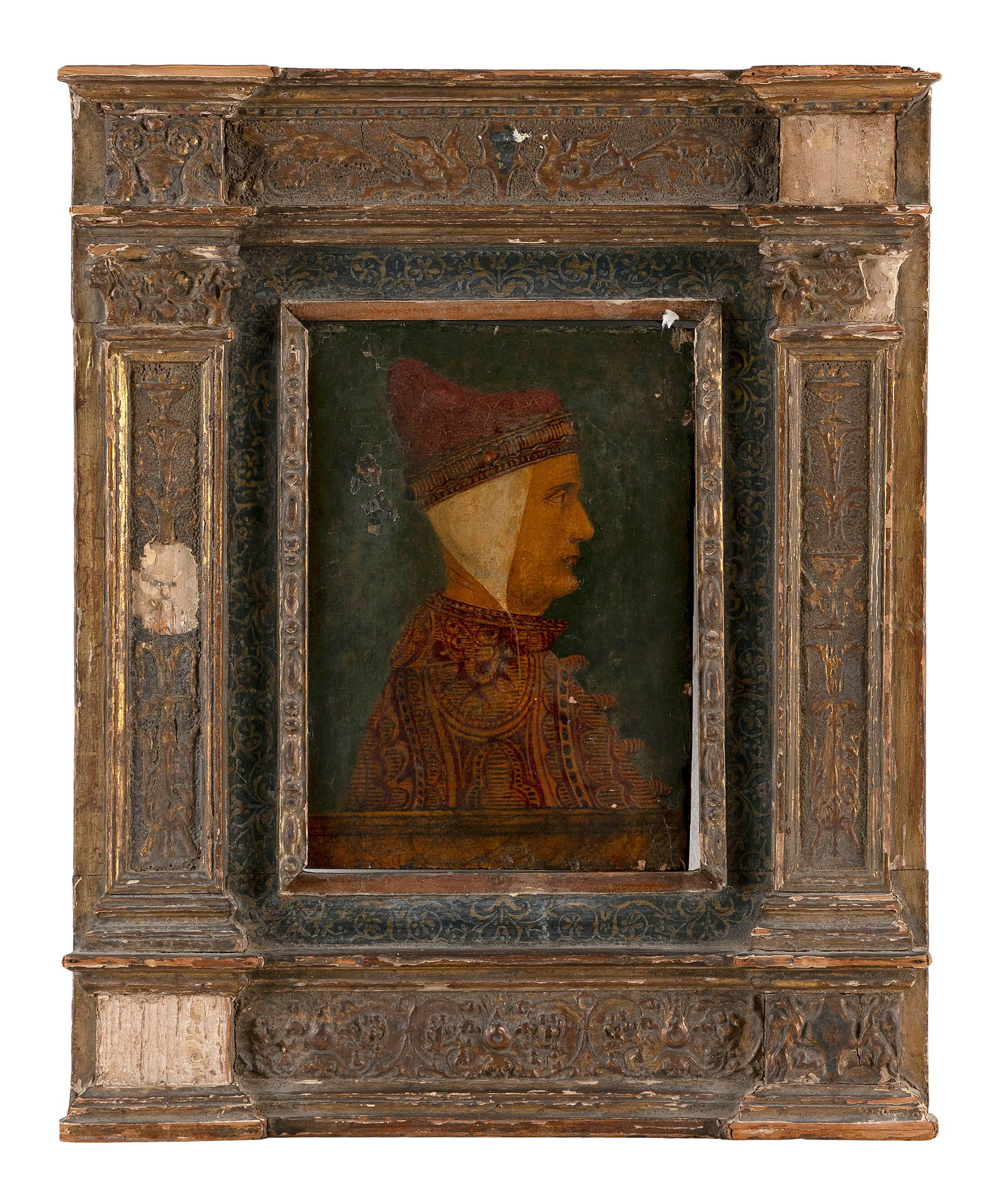 VENETIAN SCHOOL (Italy, 19th Century), Portrait of a doge., Oil on wood panel, 7.5” x 5” (1 of 5)