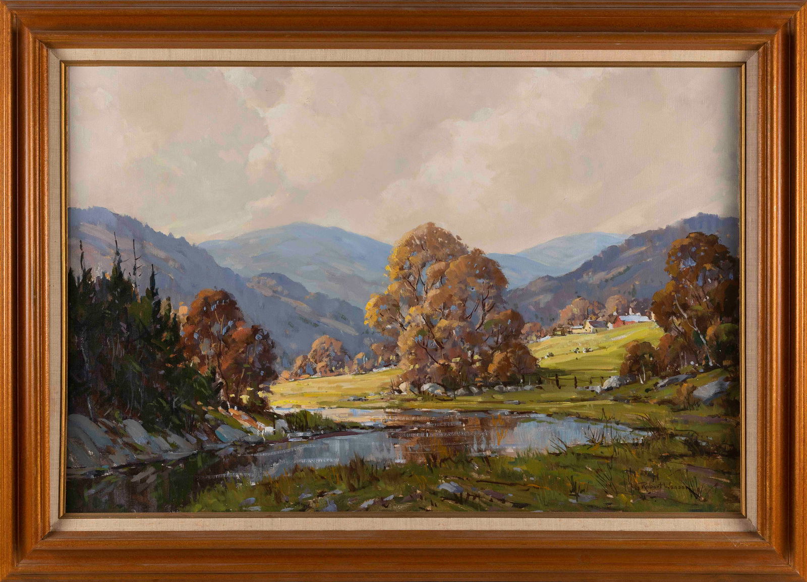 ROBERT SHAW WESSON (Vermont/Massachusetts, 1902-1967), Autumnal mountain landscape., Oil on canvas, (1 of 2)