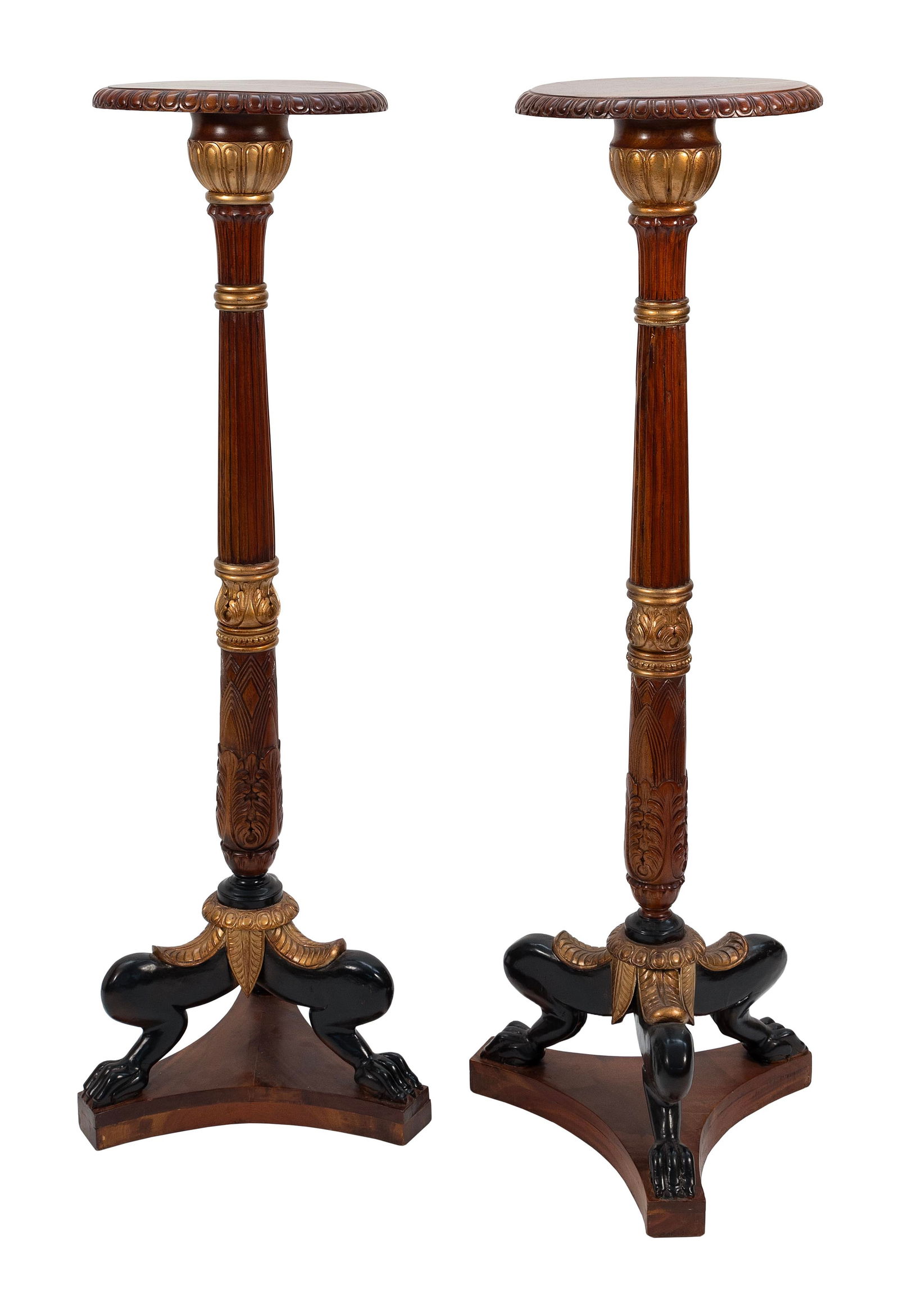PAIR OF CLASSICAL-STYLE PLANT STANDS Late 20th Century Heights 53". Top diameters 14". (1 of 1)