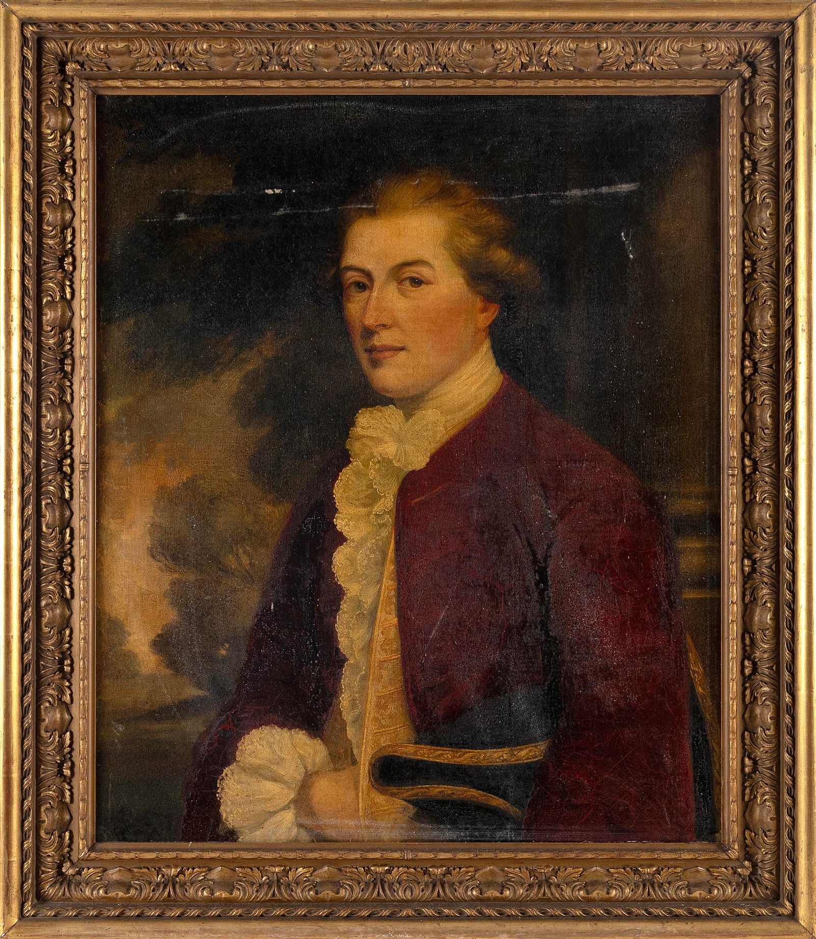 PORTRAIT OF A BRITISH OFFICER United Kingdom, 19th Century Oil on canvas, 30" x 24". Framed 37.5" x (1 of 4)