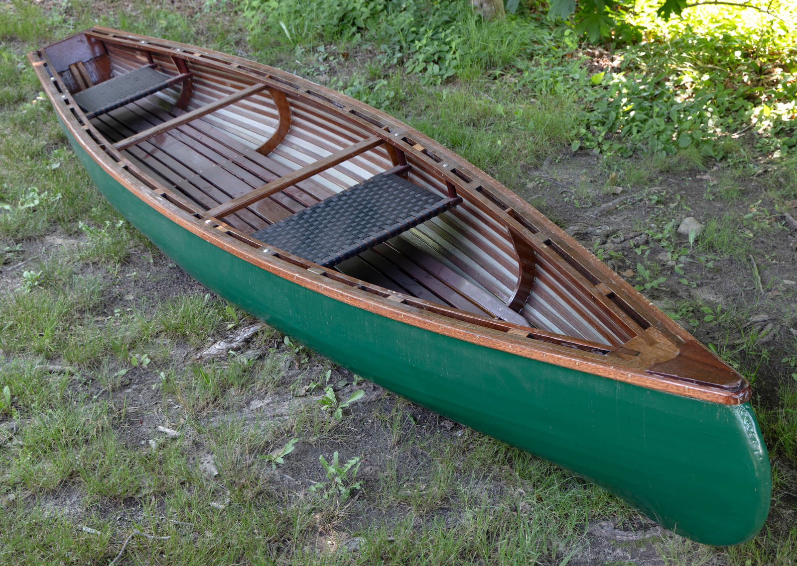 MAHOGANY AND FIBERGLASS LAKE BOAT Late 20th Century Length 14’0". (1 of 1)