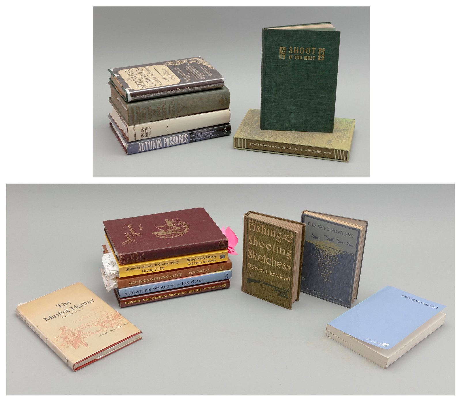 FIFTEEN VINTAGE BOOKS ON SPORT SHOOTING 20th Century: FIFTEEN VINTAGE BOOKS ON SPORT SHOOTING20th CenturyIncludes:1) Fishing and Shooting Sketches by Grover Cleveland.2) The Complete Sportsman by Gasper.3) Shoot if you Must by Gibson.