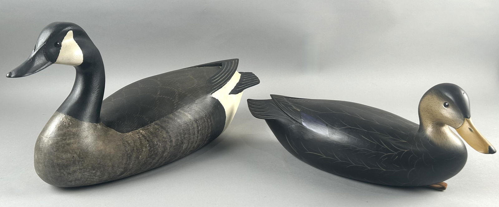 TWO DECOYS 20th Century Lengths 16" and 20.5". (1 of 2)