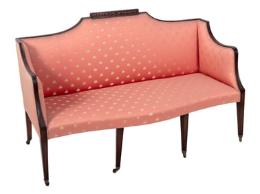 RARE FEDERAL SETTEE New York, Circa 1800 Back height 36". Seat height 16". Length 57".