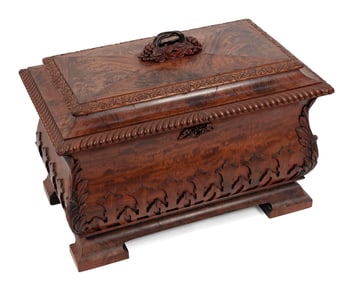 CLASSICAL CELLARETTE Boston, Circa 1830 Height 24". Width 32". Depth 19".