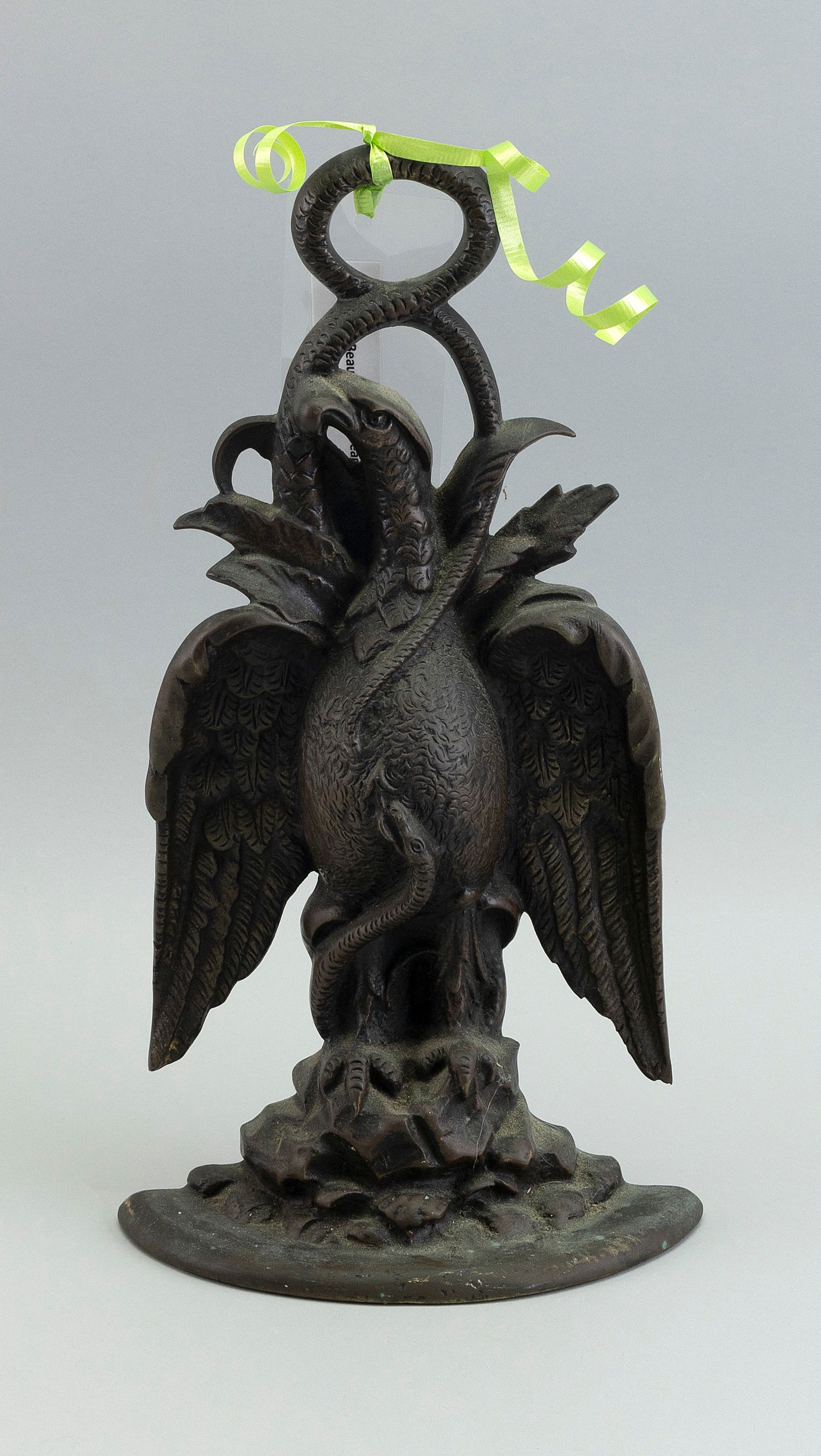 BRONZE EAGLE DOORSTOP England, 19th Century Height 13.75". Width 7.5". (1 of 2)