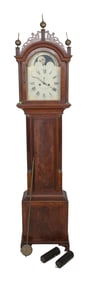 AARON WILLARD, JR. ROXBURY TALL-CASE CLOCK Boston, Circa 1805 Total height 88". Width 20". Depth