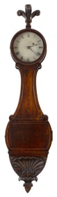 LYRE CLOCK ATTRIBUTED TO ENOCH H. NUTTER New England, Circa 1825 Height 42". Width 10".