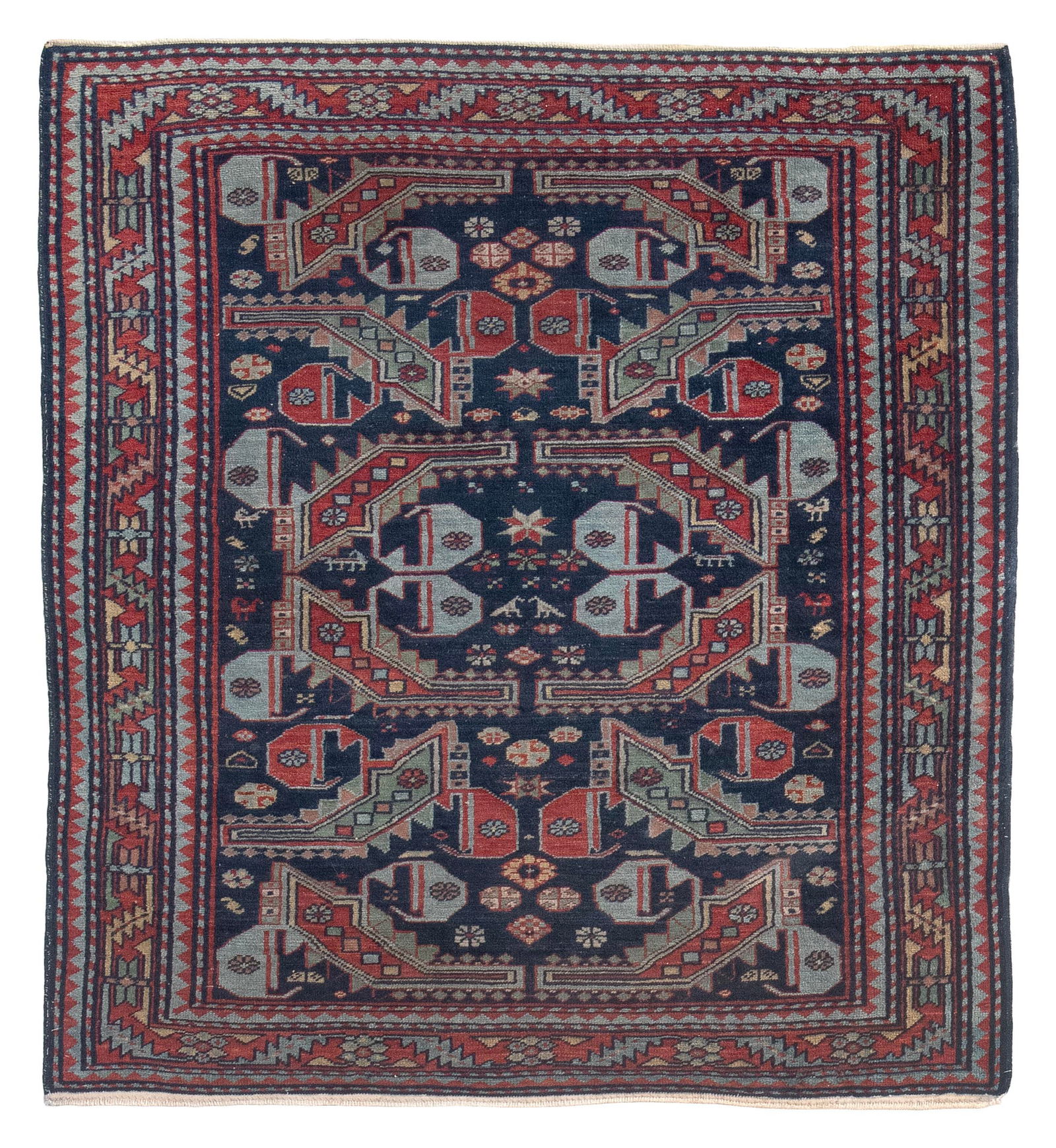 CAUCASIAN SCATTER RUG: 2'10" X 3'1" Early 20th Century (1 of 1)