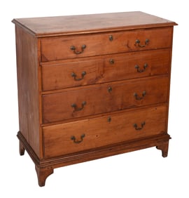 SOUTHERN NEW ENGLAND CHEST OF DRAWERS 18th/19th Century Height 37.5". Width 38". Depth 19".