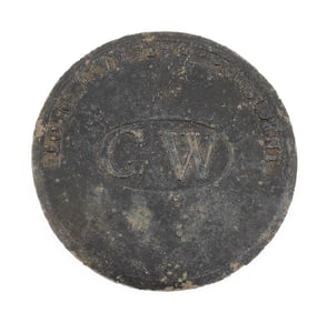 GEORGE WASHINGTON INAUGURAL BUTTON 1789 Diameter 1.5".