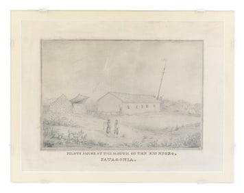 TITIAN RAMSAY PEALE (Pennsylvania, 1799-1885), "Pilots House at the Mouth of the Rio Negro,