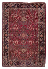 SAROUK RUG: 3'5" X 4'10" Third Quarter of the 20th Century