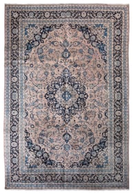 KESHAN RUG: 6'7" X 9'9" Third Quarter of the 20th Century