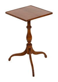 CANDLESTAND New Hampshire, Circa 1800 Height 26.5". Top 15" x 15".