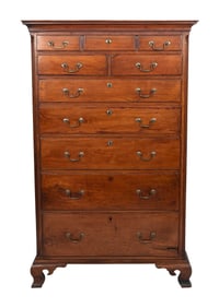 PENNSYLVANIA TALL CHEST Late 18th Century Height 67". Width 39". Depth 33".