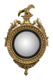 GILTWOOD GIRANDOLE MIRROR 19th Century Height 40". Width 25".