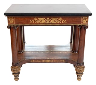 EXCEPTIONAL FEDERAL PIER TABLE New York, Circa 1825 Height 38.25". Width 40.25". Depth 20.25".