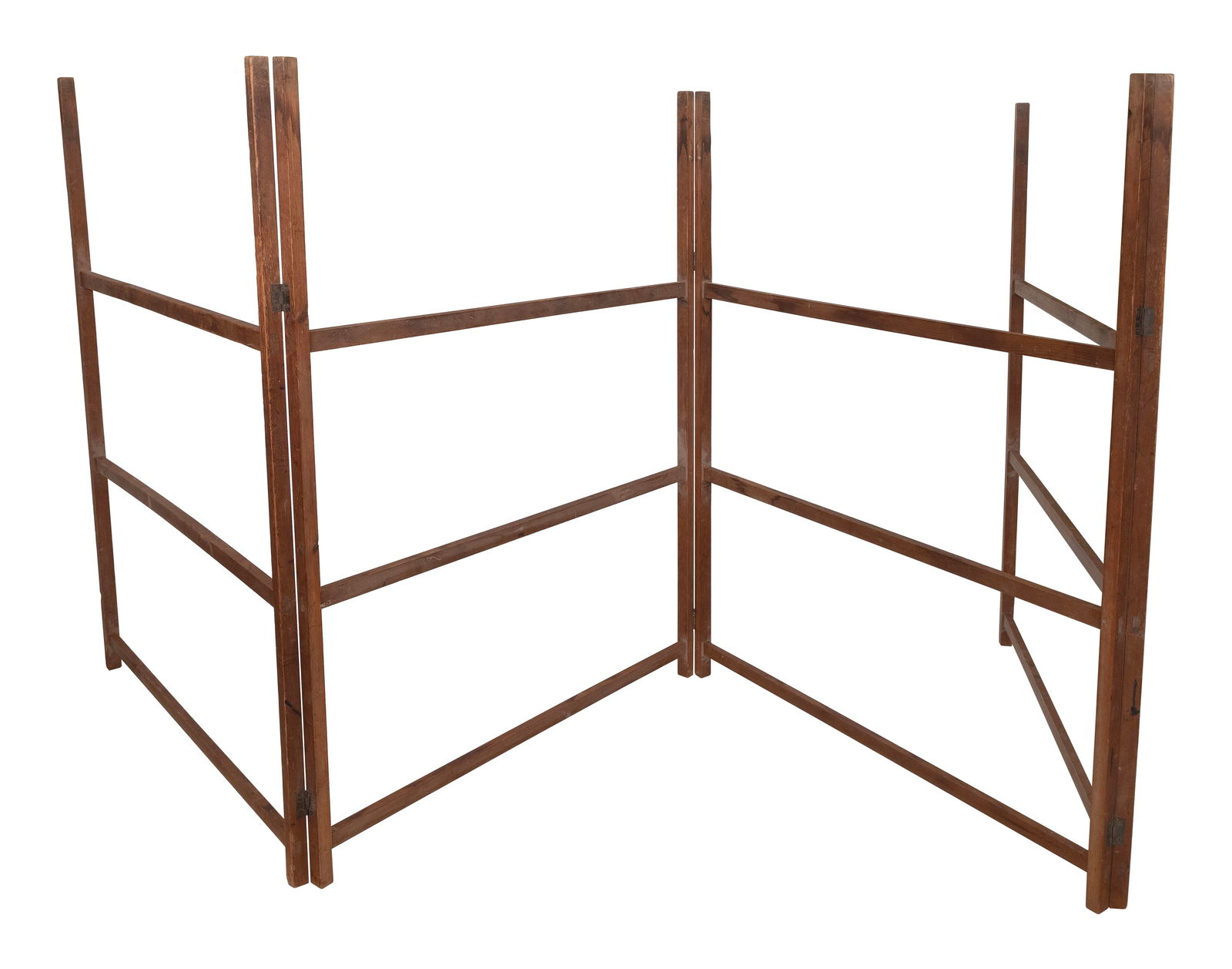 SHAKER QUILT RACK 19th Century Height 64". Section widths 49.5". (1 of 2)