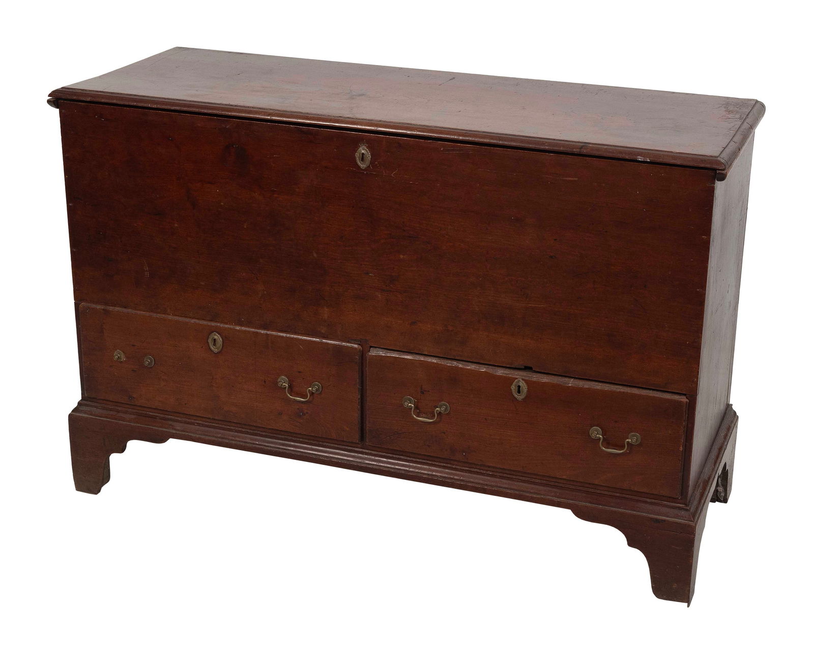 PENNSYLVANIA BLANKET CHEST Late 18th Century Height 33". Width 49". Depth 18". (1 of 2)