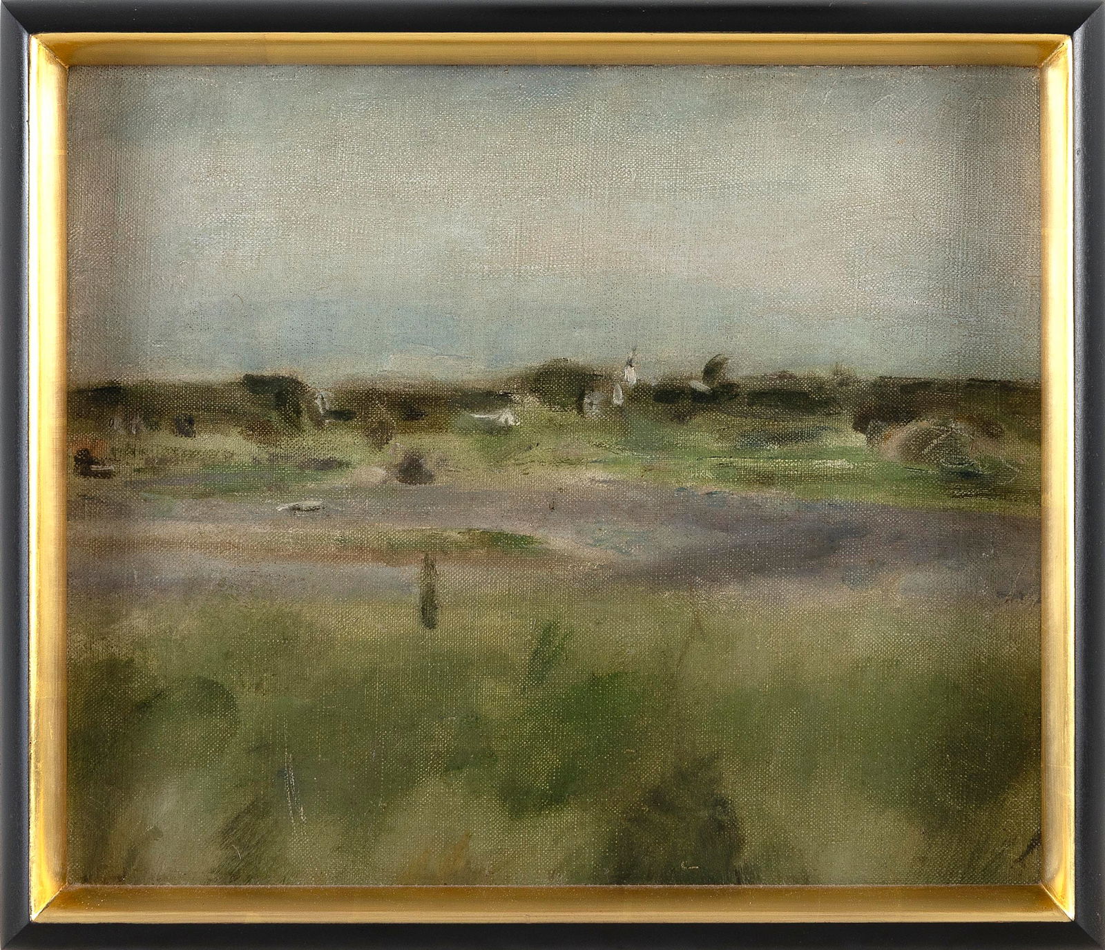 EDWIN WALTER DICKINSON (New York/California/Massachusetts, 1891-1978), View of Wellfleet,: EDWIN WALTER DICKINSONNew York/California/Massachusetts, 1891-1978View of Wellfleet, Massachusetts. Titled, dated and artist identified on label for Graham Gallery, Madison Avenue, New York. Handwritt