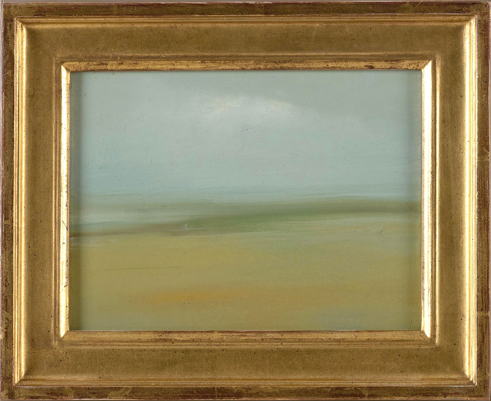 ANNE PACKARD (New Jersey/Massachusetts, 1933-), Coastal landscape., Oil on board, 6" x 8". Framed: ANNE PACKARDNew Jersey/Massachusetts, 1933-Coastal landscape. Signed lower right, obscured by frame. Packard Gallery label verso. Housed in a Guido frame.Oil on board, 6" x 8". Framed 8.5" x 10.5".