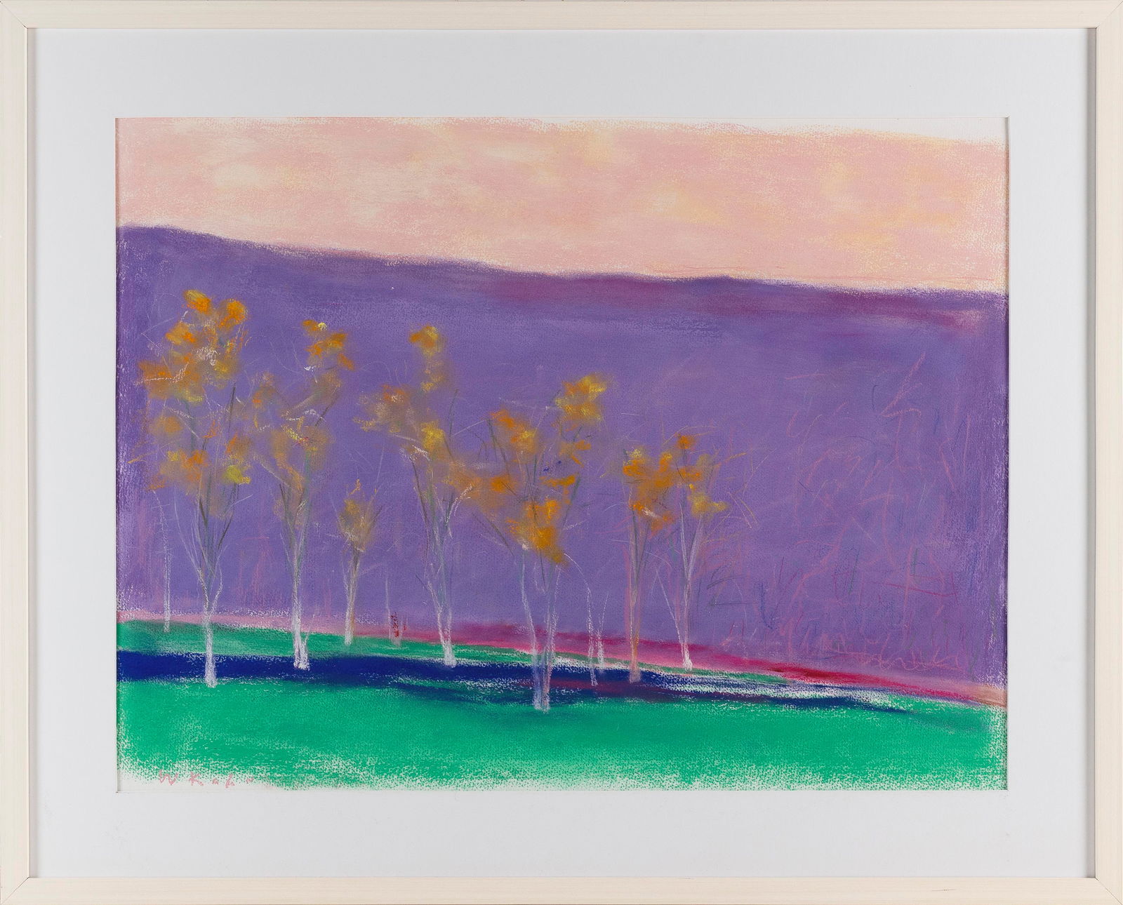 WOLF KAHN (New York/Vermont/Germany, 1927-2020), Trees in an expansive landscape., Pastel on paper, (1 of 2)
