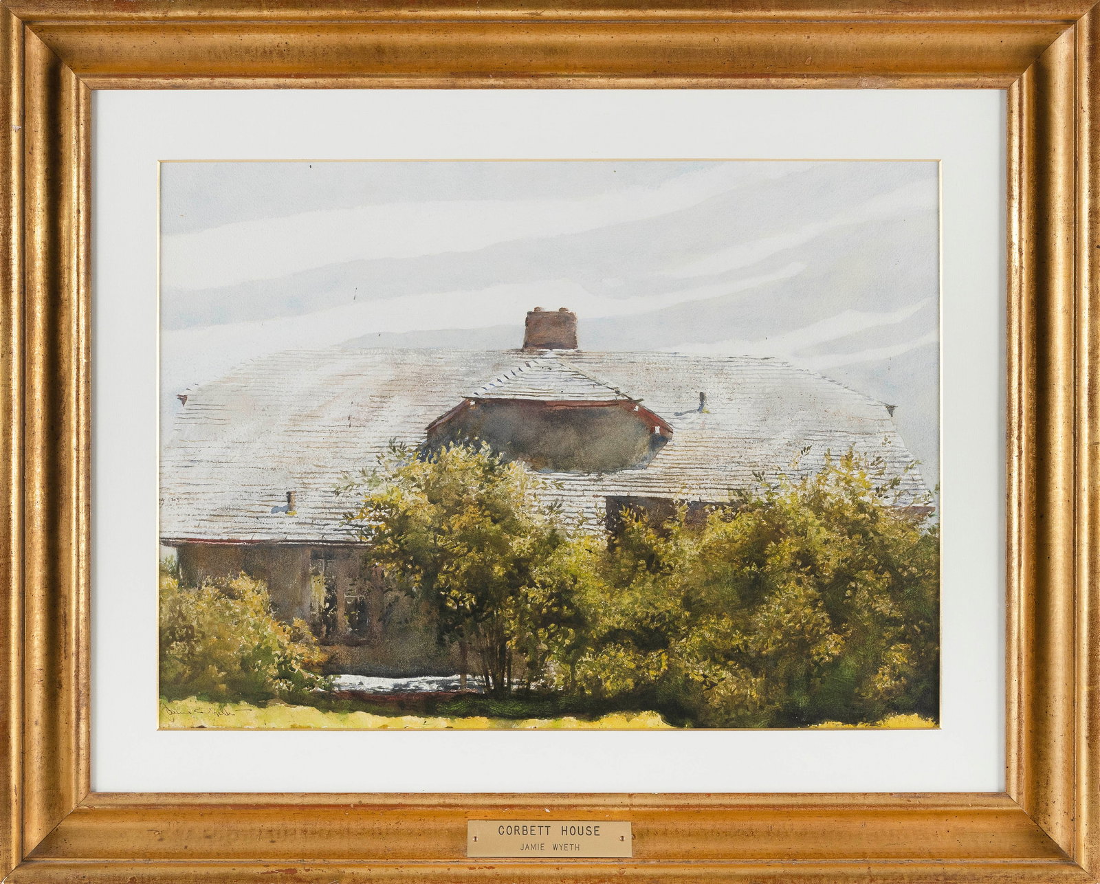 JAMIE WYETH (Pennsylvania/Maine/Delaware, 1946-), "Corbett House", Monhegan Island, Maine, 1973., (1 of 3)