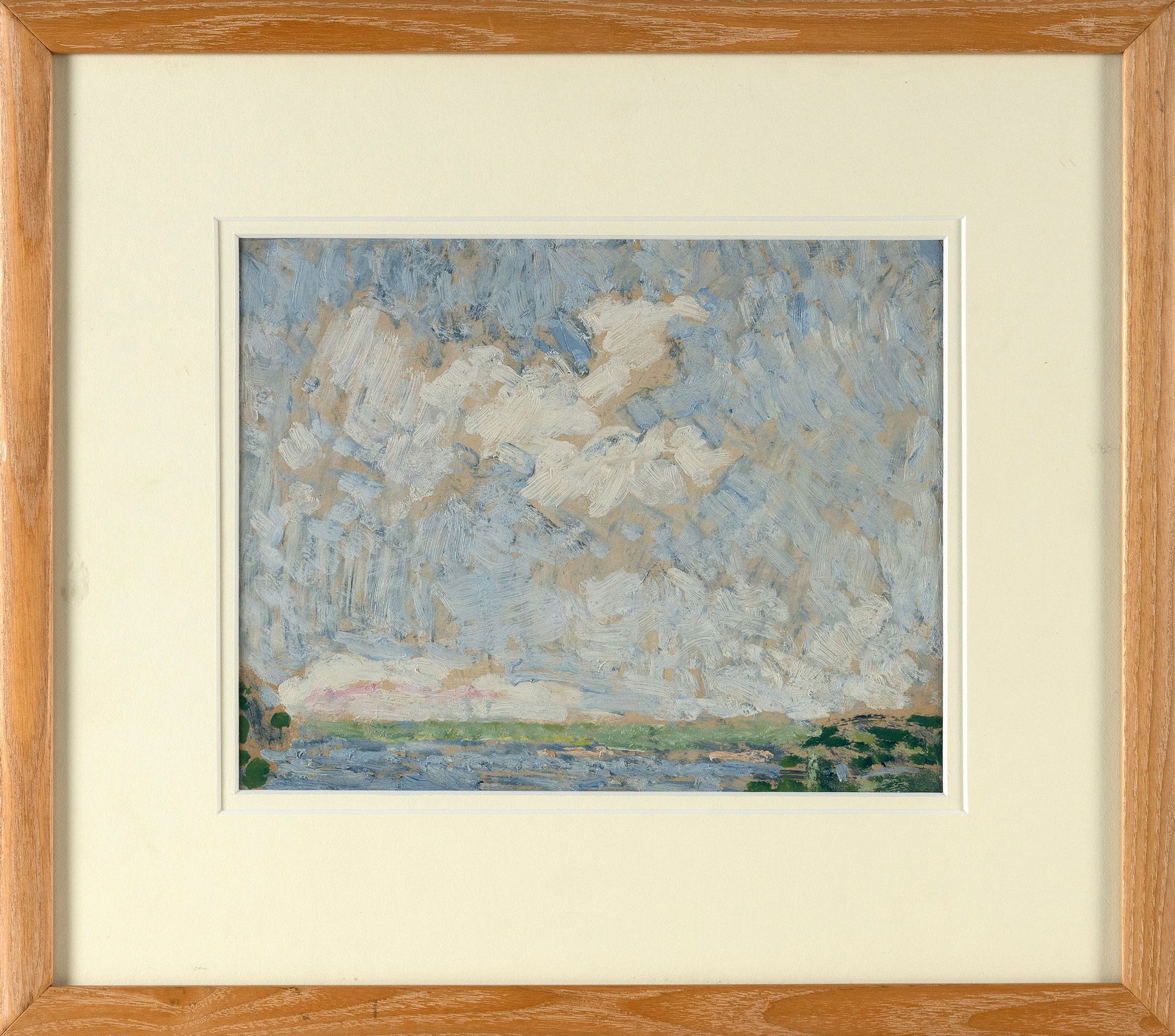 JAMES BRITTON (Connecticut, 1878-1936), "Camel Cloud II", Sag Harbor, New York., Oil on board, 8" x (1 of 2)