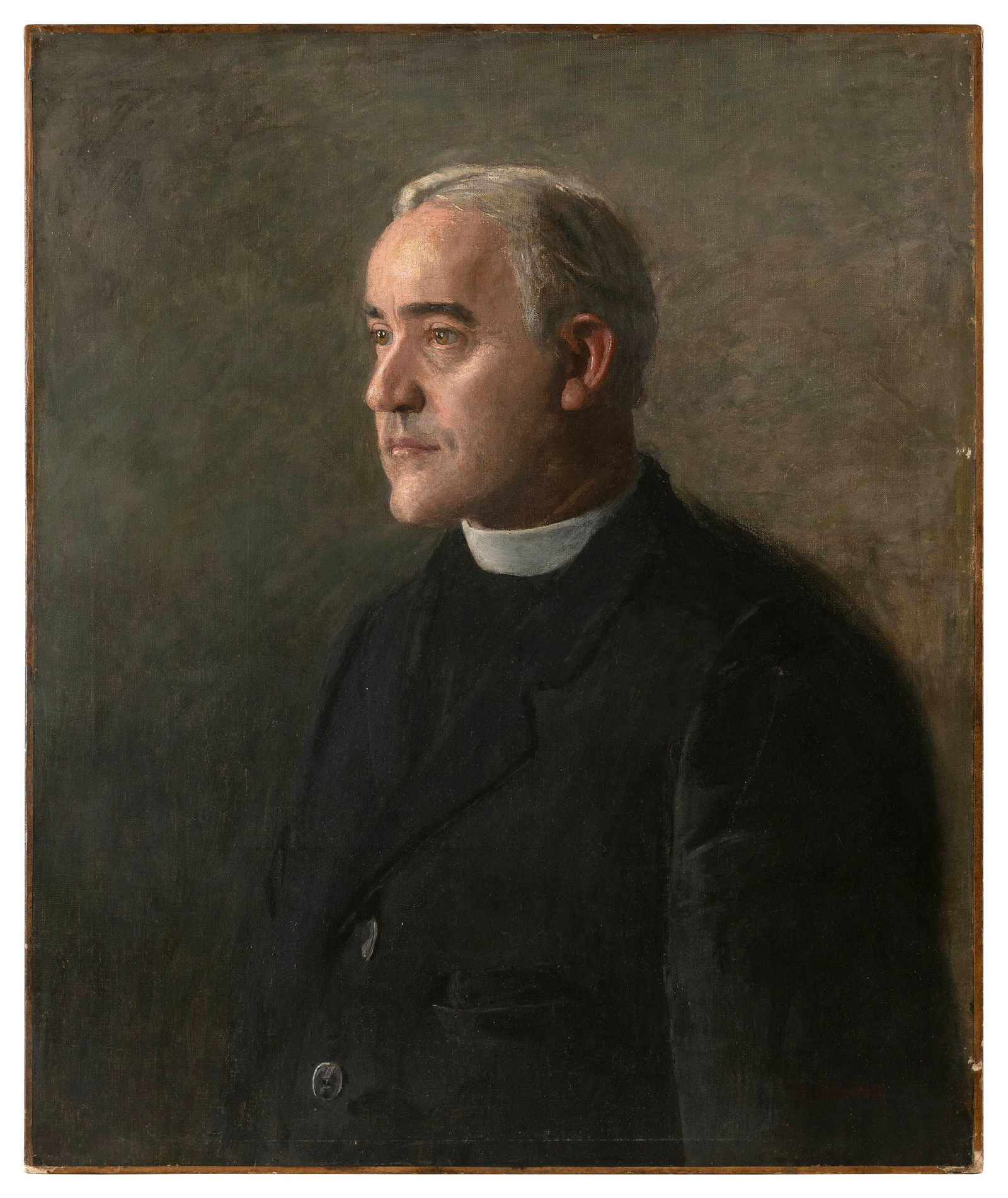 AFTER THOMAS COWPERTHWAITE EAKINS (19th Century,), Portrait of Reverend Cornelius J. O'Neill., Oil (1 of 5)