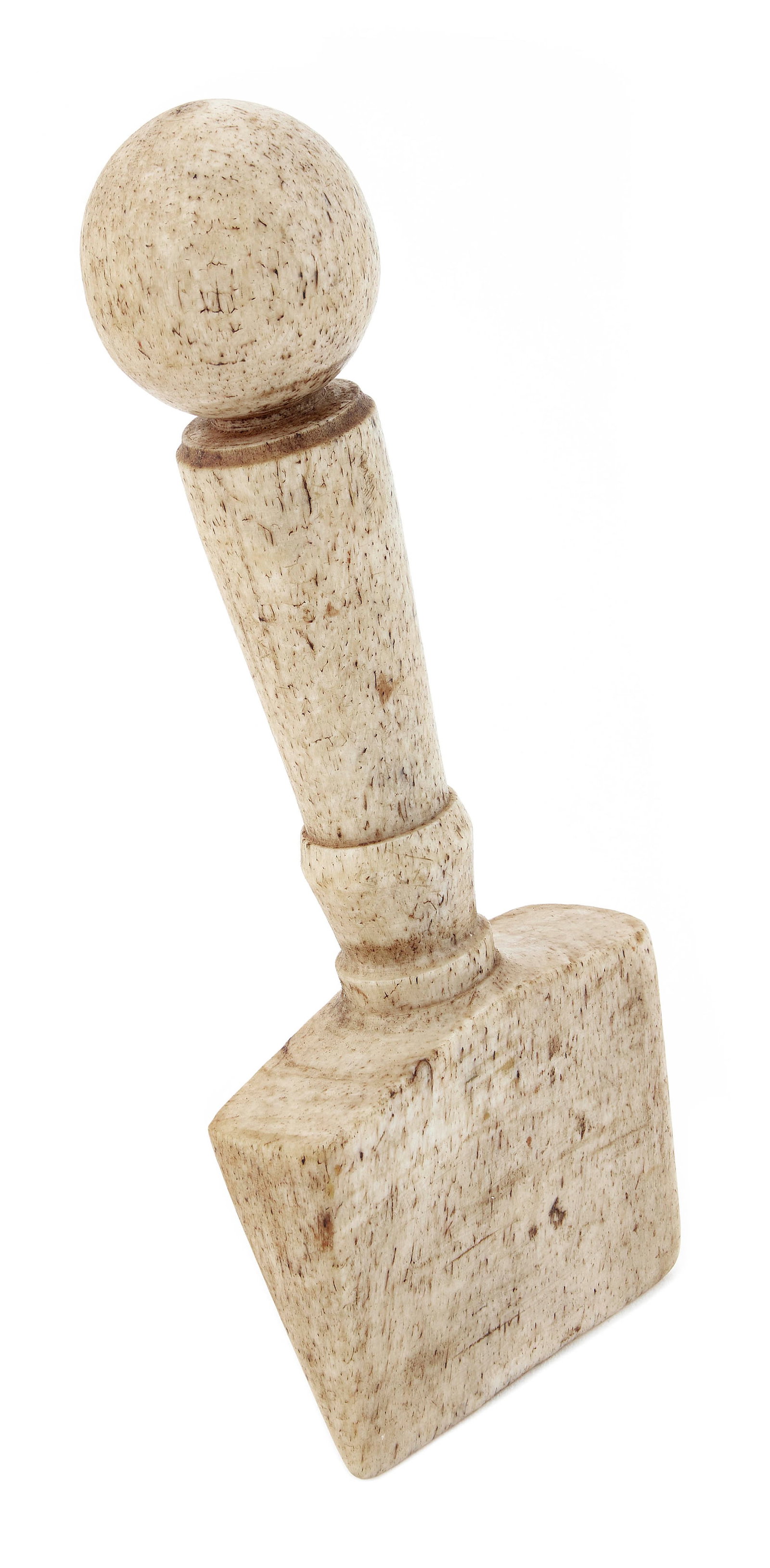 WHALEBONE SEAM RUBBER 19th Century Length 6".: WHALEBONE SEAM RUBBER 19th Century Nicely formed tapered shaft with bold ball finial. Length 6". Provenance: A Long Island Estate Collection.
