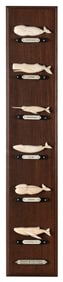 * CHARLES MANGHIS "WHALES OF THE WORLD" DISPLAY BOARD America, Contemporary Whale lengths approx.