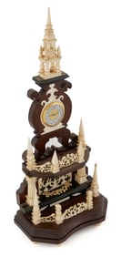 CLOCK TOWER WATCH STAND 19th Century Height 17.75". Width 7.75". Depth 4.5".
